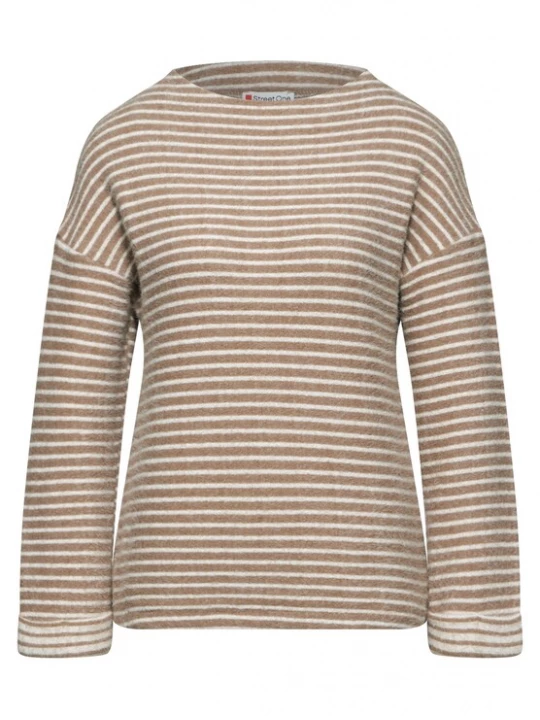 Foto van product STREET ONE Shirt sand / wit