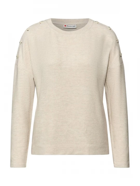 Foto van product STREET ONE Trui beige gemêleerd