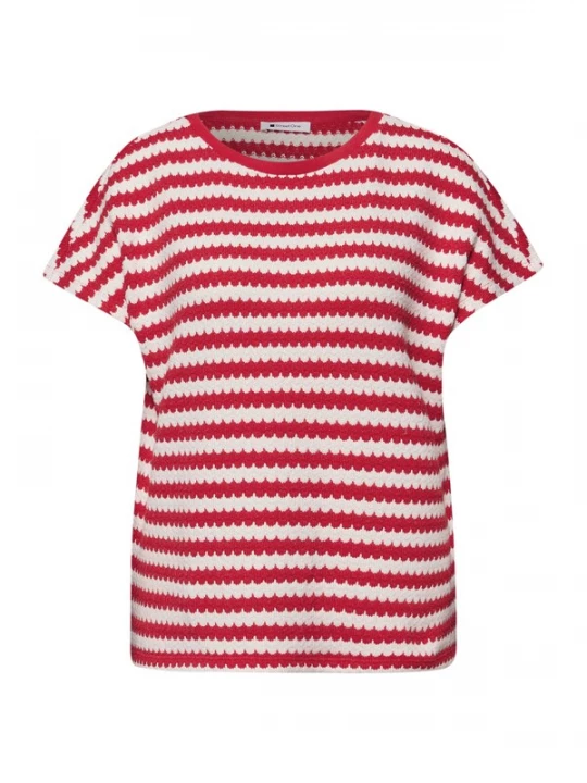 Foto van product STREET ONE Trui 'Crista' rood / wit