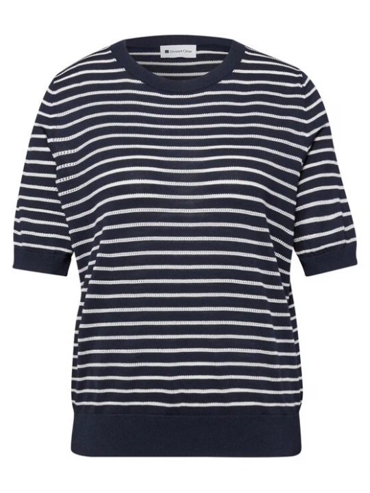 Foto van product STREET ONE Trui navy / wit