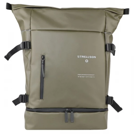 Foto van product STRELLSON Rugzak 'Stockwell 2.0 Sebastian' grijs / olijfgroen / zwart
