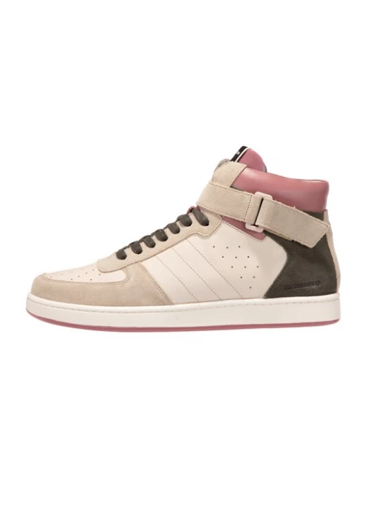 Foto van product STRELLSON Sneakers hoog 'Stripe Evans J' donkerbruin / rosa / poederroze