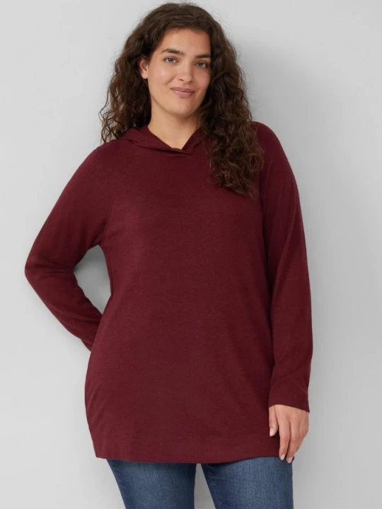 Foto van product Stretch jersey longsleeve met capuchon s.Oliver rood