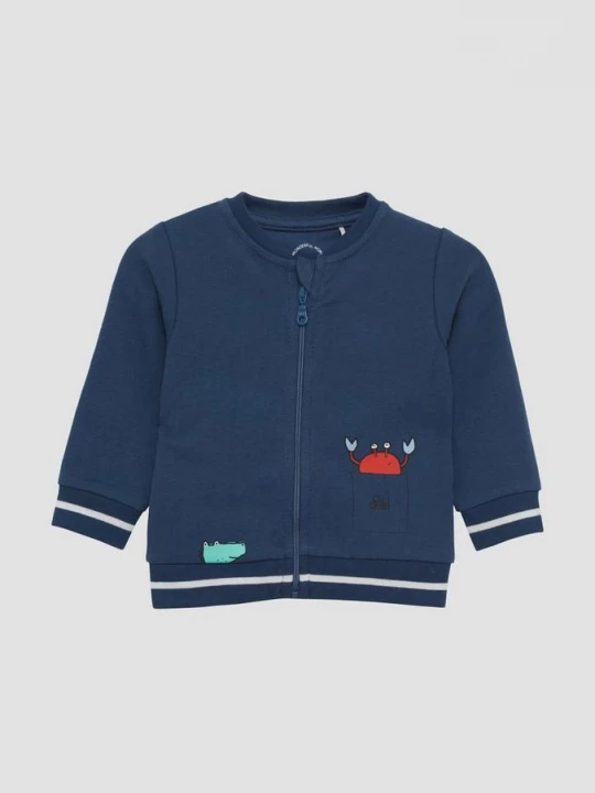 Foto van product Stretch katoenen sweatjas met print op voorzijde s.Oliver blauw