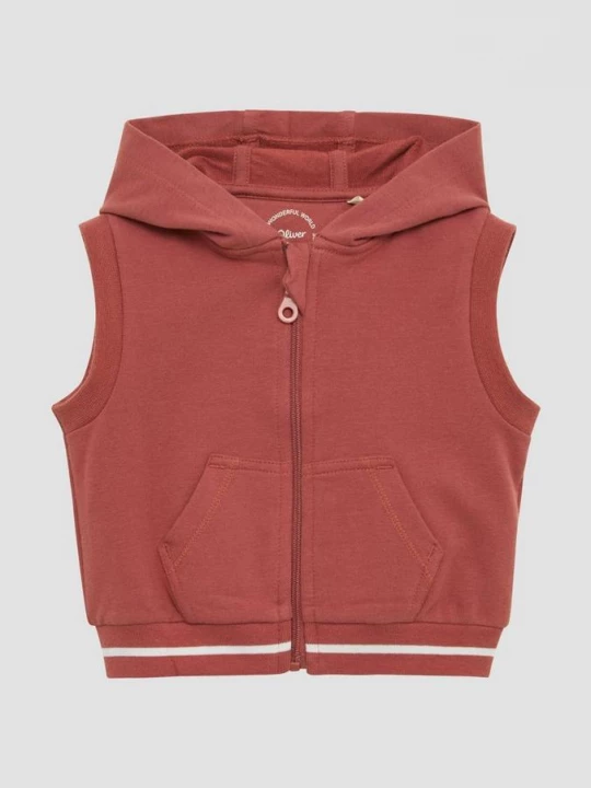 Foto van product Stretch katoenen sweatvest met capuchon s.Oliver rood