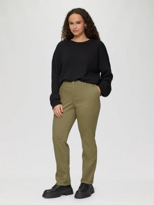 Foto van product Stretchkatoenen chino's QS olijfgroen