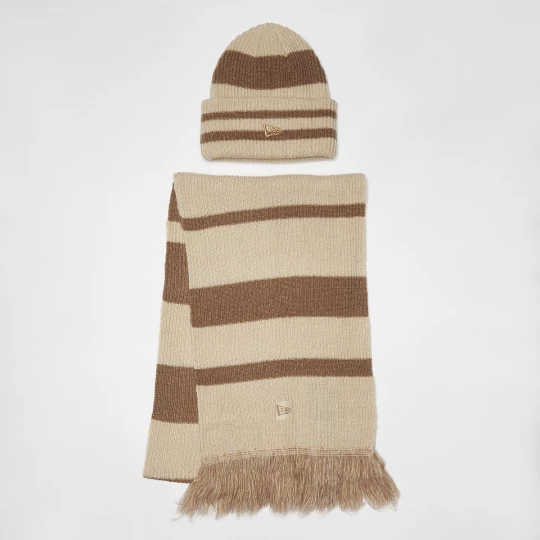 Foto van product Stripe Scarf Beanie Set (2 Piece) New Era