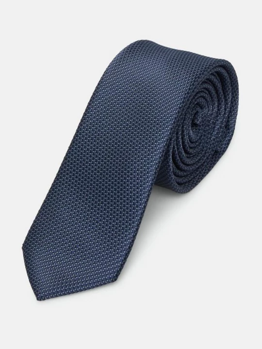 Foto van product Stropdas van jacquard met zijde s.Oliver blauw