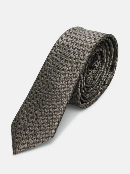 Foto van product Stropdas van jacquard met zijde s.Oliver grijs