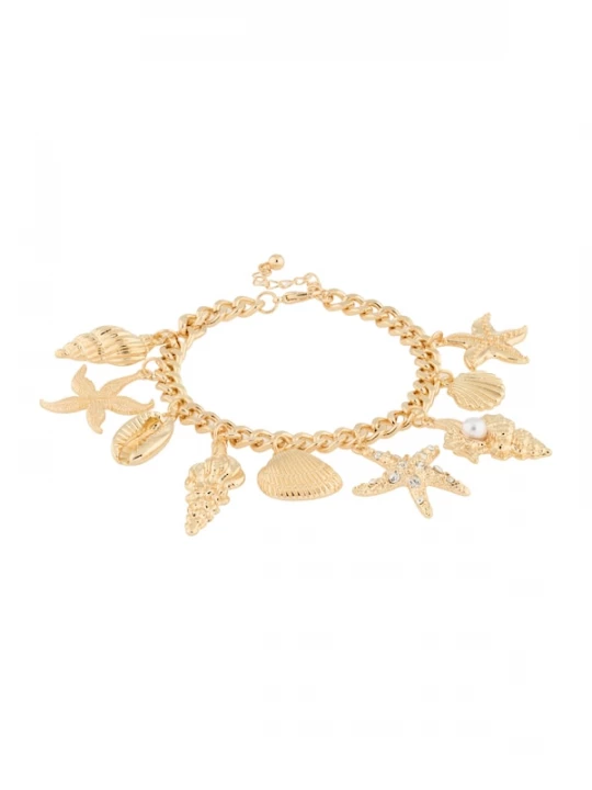 Foto van product studioselect Armband goud / transparant / parelwit