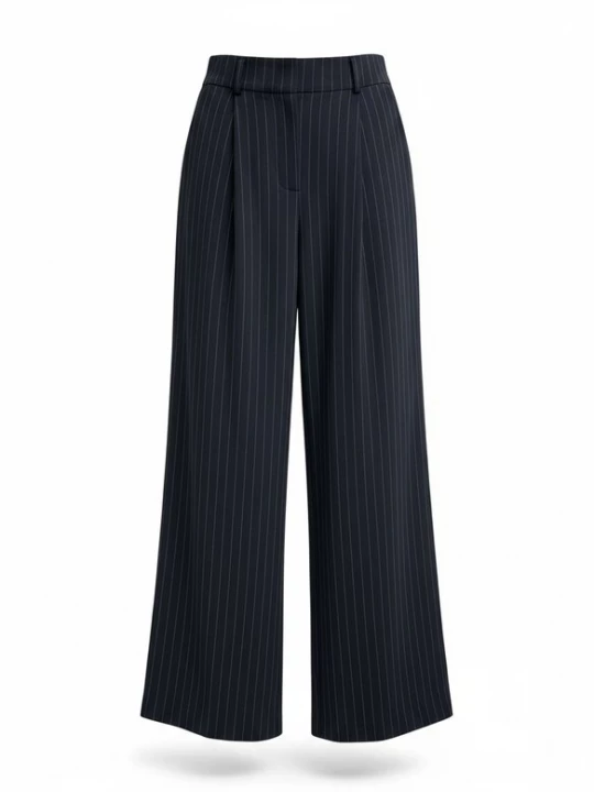 Foto van product studioselect Bandplooibroek 'Elsa' grijs / zwart