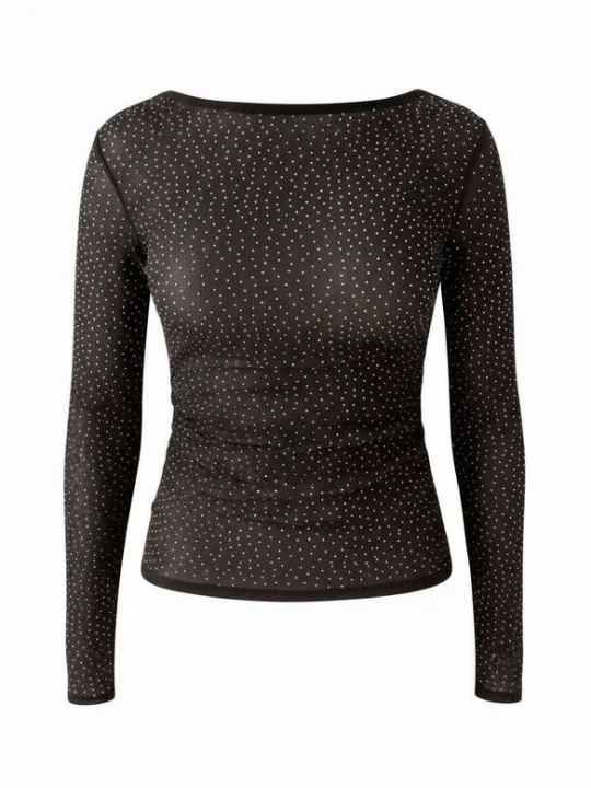 Foto van product studioselect Shirt 'Ashley' donkerbruin / transparant