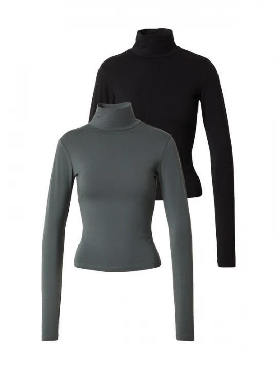 Foto van product studioselect Shirt 'Mila' donkergroen / zwart