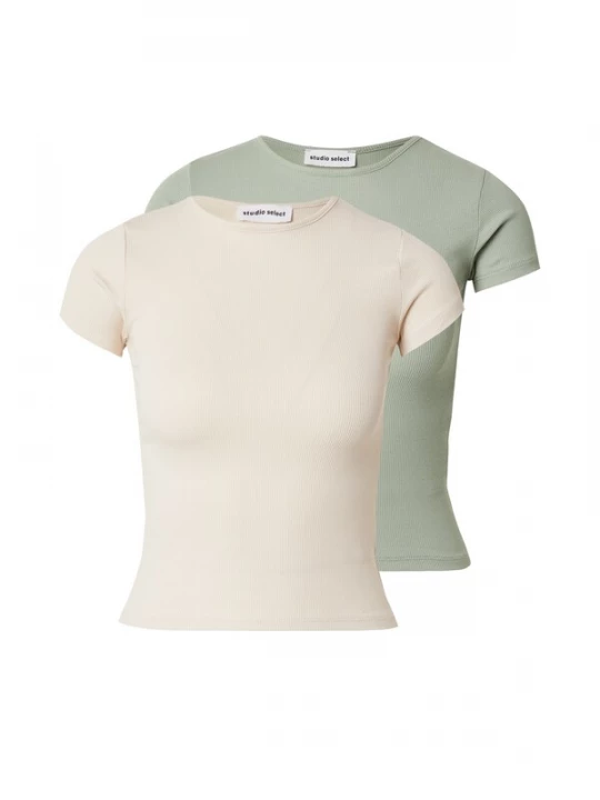 Foto van product studioselect Shirt 'Valeska' sand / pastelgroen