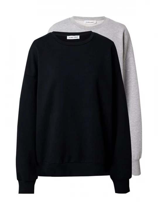 Foto van product studioselect Sweatshirt 'Lotta' grijs gemêleerd / zwart
