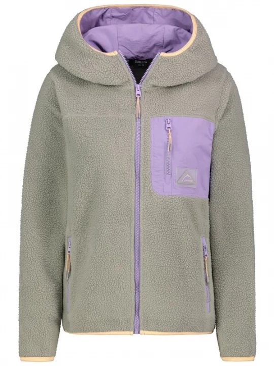 Foto van product Sublevel Functionele fleece jas 'ZIP' grijs / pastellila