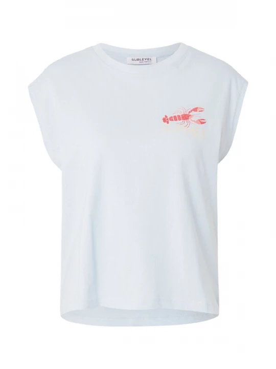 Foto van product Sublevel Shirt beige / crème / pastelblauw / pastelrood