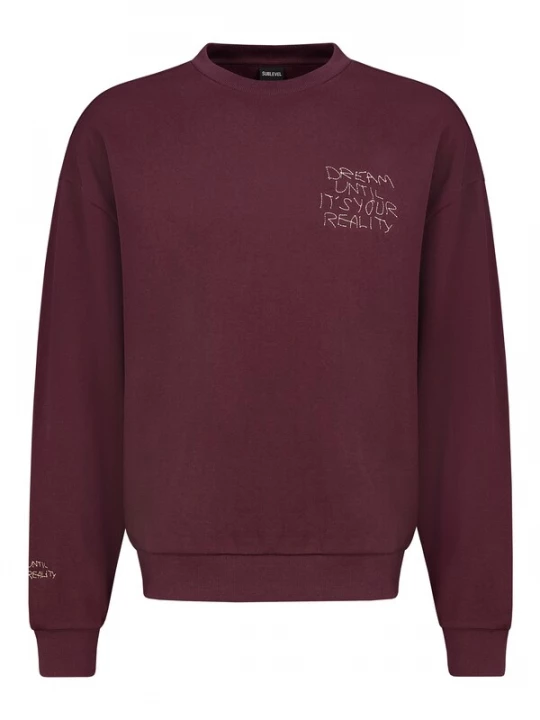 Foto van product Sublevel Sweatshirt donkerrood / wit