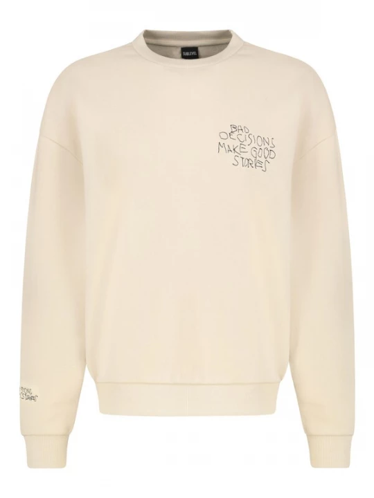Foto van product Sublevel Sweatshirt ivoor / zwart