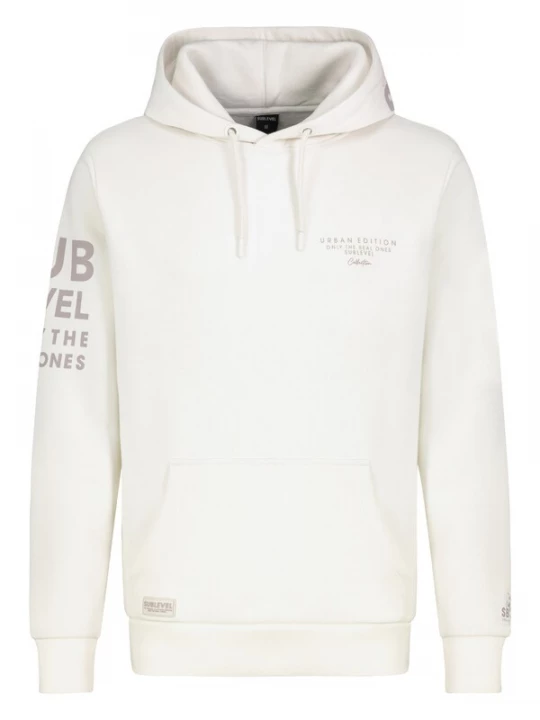 Foto van product Sublevel Sweatshirt stone grey / wit