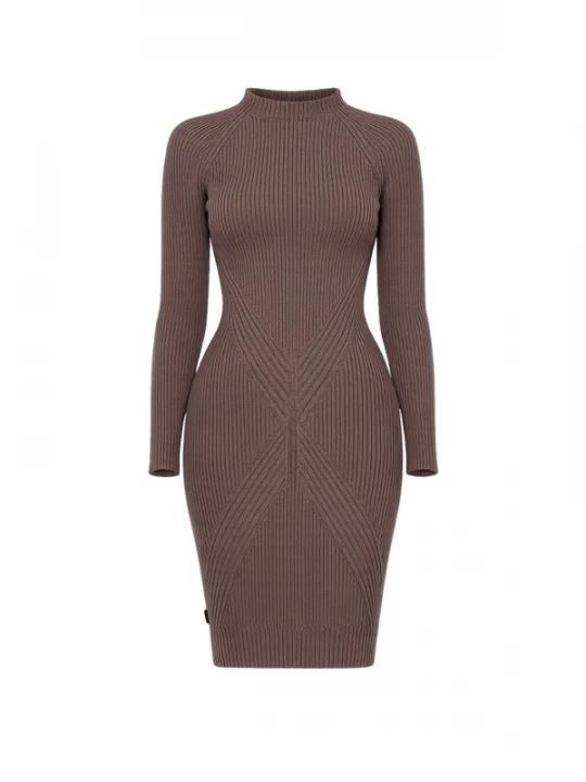 Foto van product Süel knitwear Gebreide jurk 'Gabi' taupe