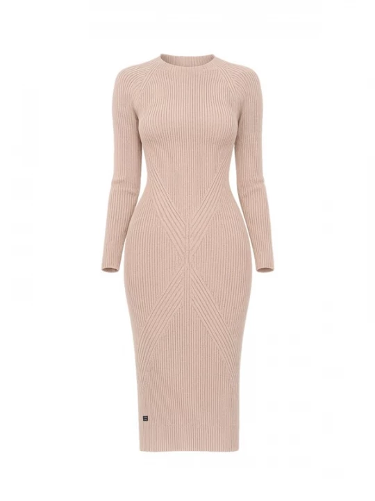 Foto van product Süel knitwear Gebreide jurk 'Gabi' taupe