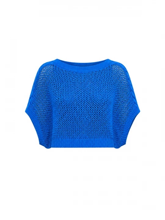 Foto van product Süel knitwear Gebreide top 'Birthday' azuur