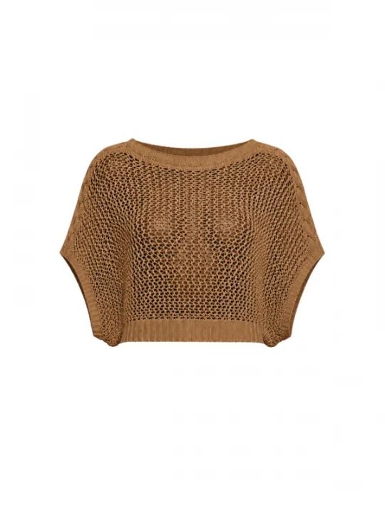 Foto van product Süel knitwear Gebreide top 'Birthday' cappuccino