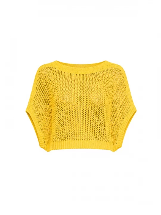Foto van product Süel knitwear Gebreide top 'Birthday' citroen