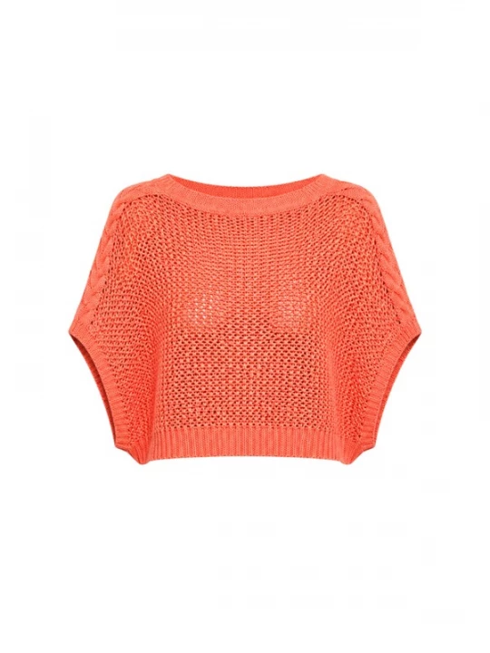 Foto van product Süel knitwear Gebreide top 'Birthday' koraal