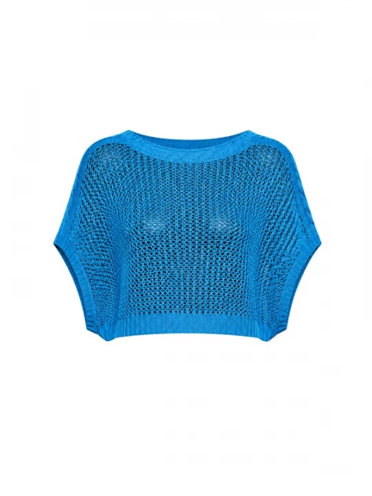 Foto van product Süel knitwear Gebreide top 'Birthday' royal blue / koningsblauw