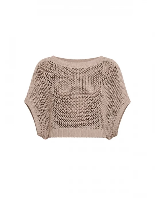 Foto van product Süel knitwear Gebreide top 'Birthday' taupe