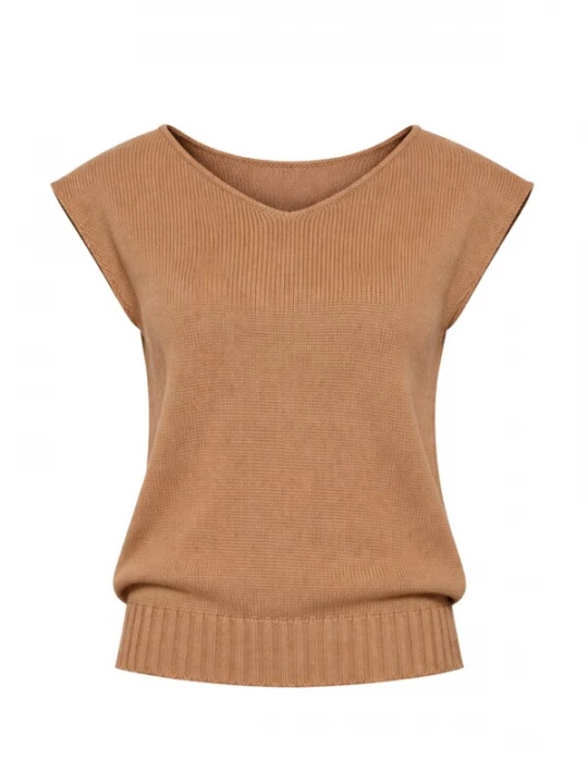 Foto van product Süel knitwear Gebreide top 'Carlos' cappuccino
