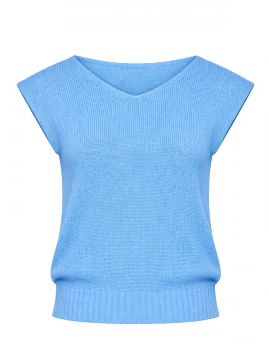 Foto van product Süel knitwear Gebreide top 'Carlos' hemelsblauw