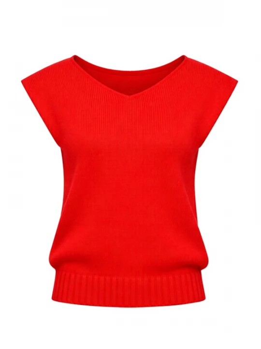 Foto van product Süel knitwear Gebreide top 'Carlos' neonrood