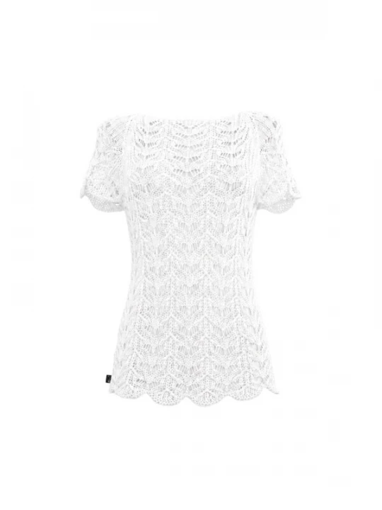 Foto van product Süel knitwear Gebreide top 'Twin Lace' wit