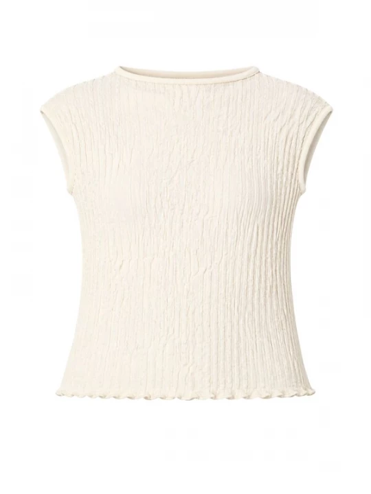 Foto van product Süel knitwear Gebreide top 'Wrinkled Texture' ivoor