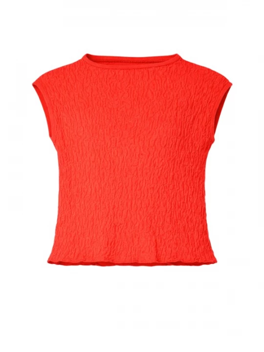 Foto van product Süel knitwear Gebreide top 'Wrinkled Texture' kreeft