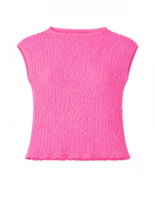 Foto van product Süel knitwear Gebreide top 'Wrinkled Texture' lichtroze