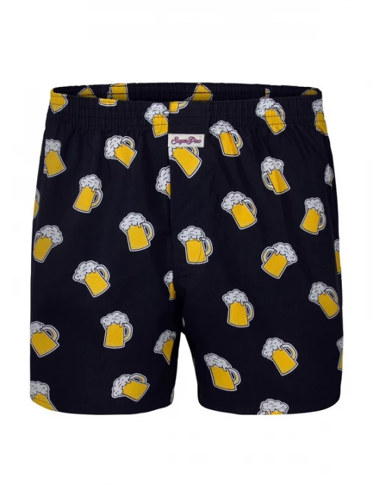 Foto van product Sugar Pine Boxershorts ' Bier ' geel / zwart
