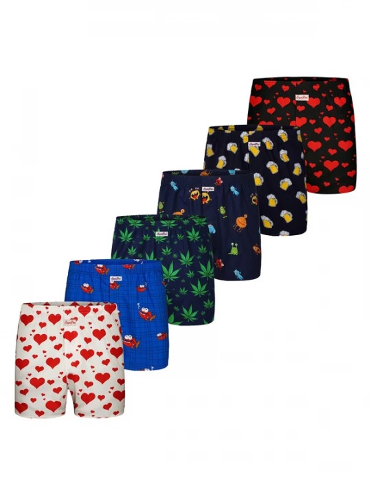 Foto van product Sugar Pine Boxershorts ' Motiv Print Mix ' gemengde kleuren