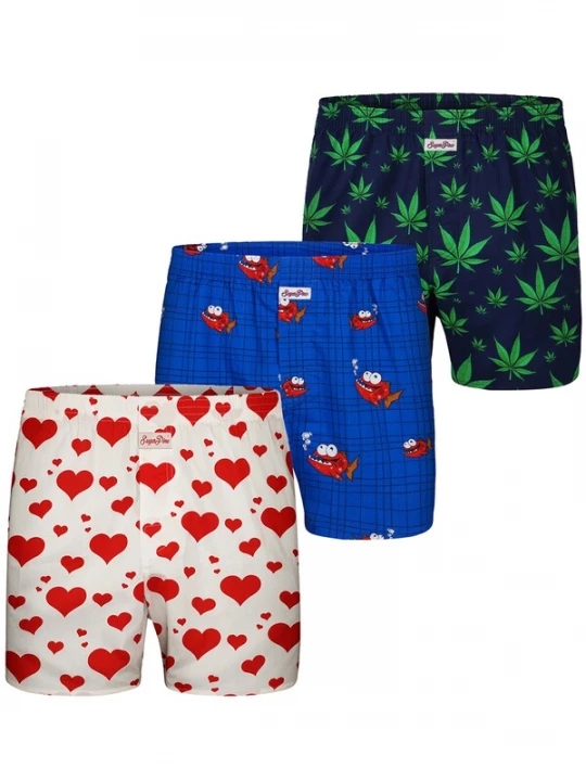 Foto van product Sugar Pine Boxershorts ' Motiv Print Mix ' gemengde kleuren