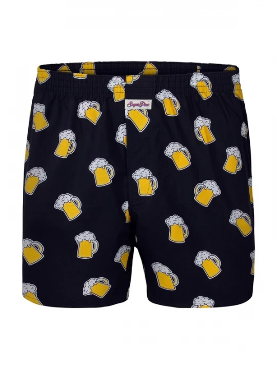 Foto van product Sugar Pine Boxershorts ' Webboxershorts weit Motive Print ' geel / zwart