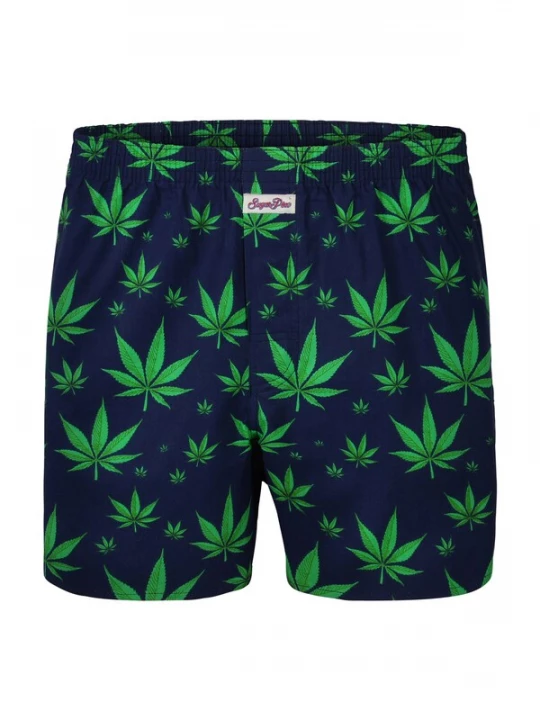 Foto van product Sugar Pine Boxershorts ' Webboxershorts weit Motive Print ' navy / groen