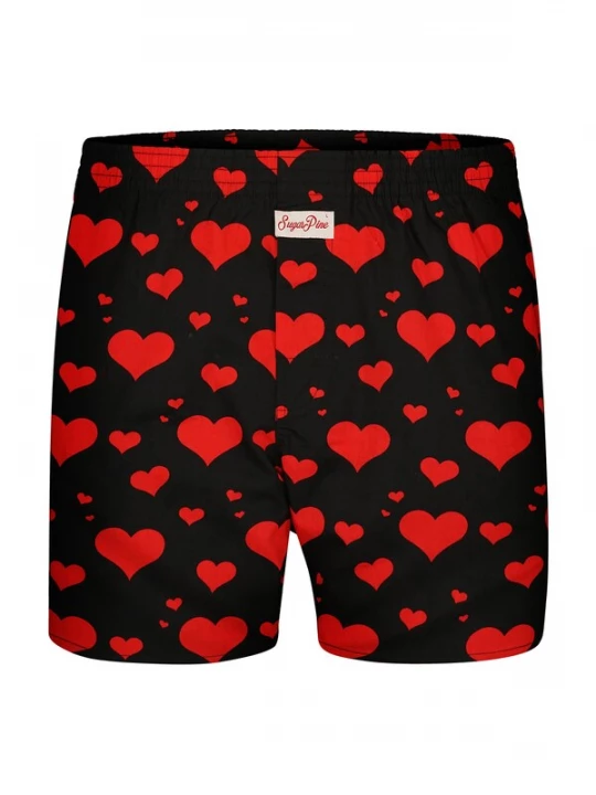 Foto van product Sugar Pine Boxershorts ' Webboxershorts weit Motive Print ' zwart