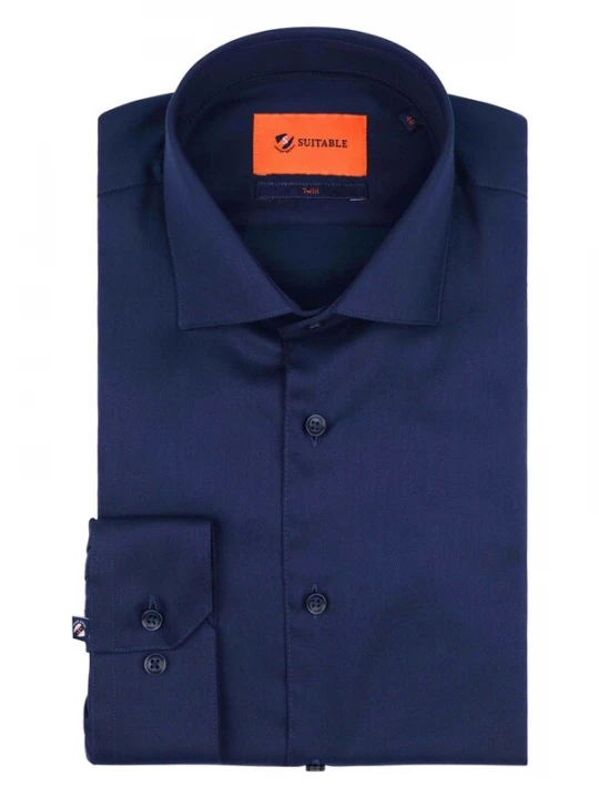 Foto van product Suitable Overhemd donkerblauw