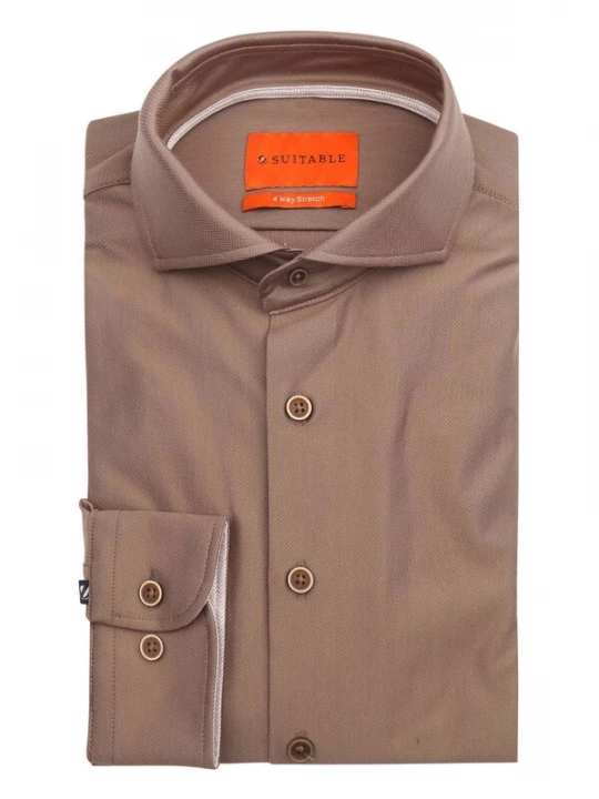 Foto van product Suitable Overhemd taupe
