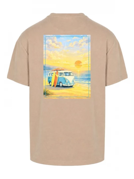 Foto van product Suitable Shirt 'Rink' beige / hemelsblauw / geel