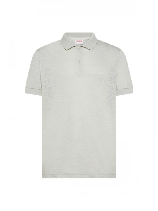 Foto van product SUN68 Shirt 'POLO JERSEY LINEN S / S' grijs
