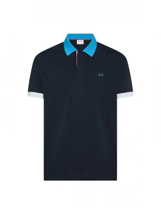 Foto van product SUN68 Shirt 'SUN68 POLO 3 COLOR WAY S / S POLO' navy